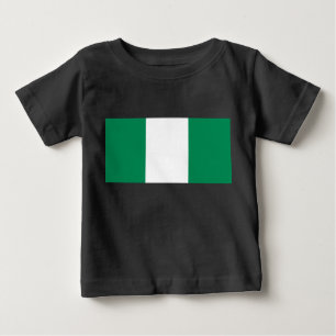 Camiseta Para Bebê Bandeira da Nigéria