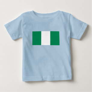Camiseta Para Bebê Bandeira da Nigéria