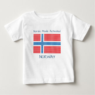 Camiseta Para Bebê Bandeira da Noruega