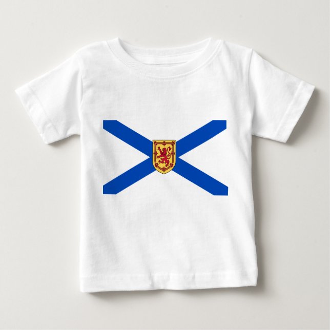 Camiseta Para Bebê Bandeira da Nova Escócia (Província do Canadá) (Frente)