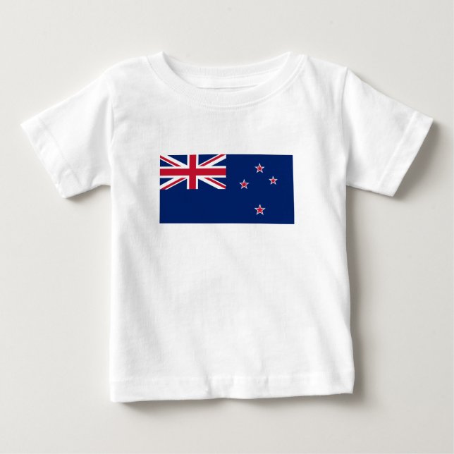 Camiseta Para Bebê Bandeira da Nova Zelândia (Frente)