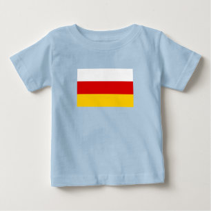 Camiseta Para Bebê Bandeira da Ossétia do Sul