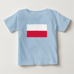 Camiseta Para Bebê Bandeira da Polônia