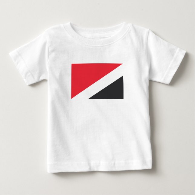 Camiseta Para Bebê Bandeira da Principado de Sealand (Frente)