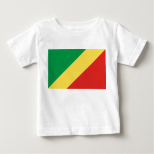 Camiseta Para Bebê Bandeira da República do Congo