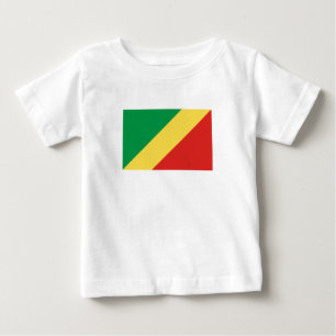 Camiseta Para Bebê Bandeira da República do Congo