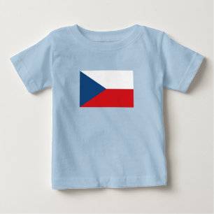 Camiseta Para Bebê Bandeira da República Tcheca