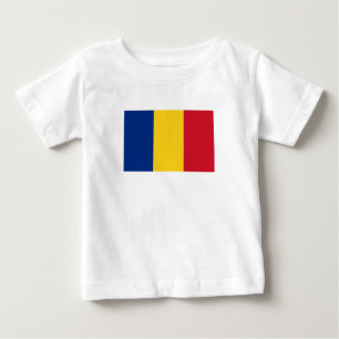 Camiseta Para Bebê Bandeira da Romênia