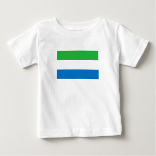Camiseta Para Bebê Bandeira da Serra Leoa