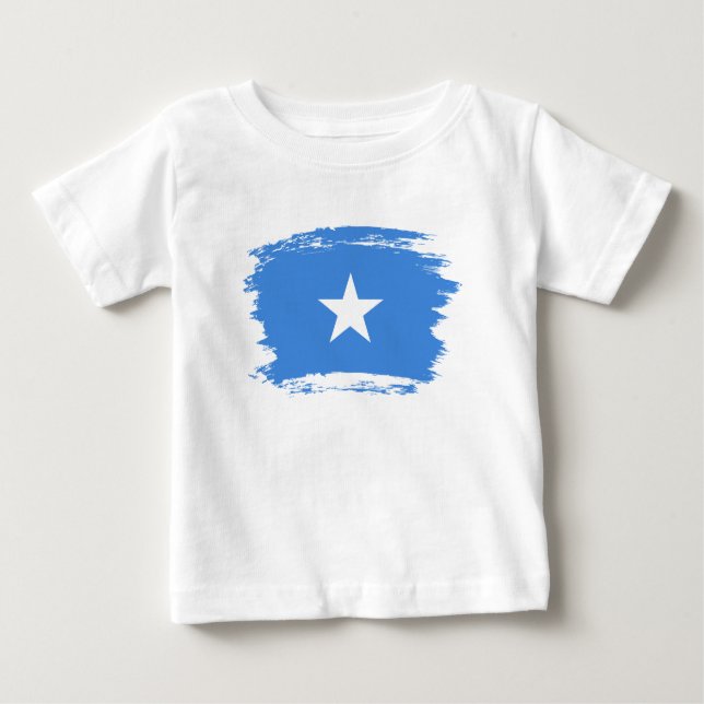 Camiseta Para Bebê Bandeira da Somália (Frente)