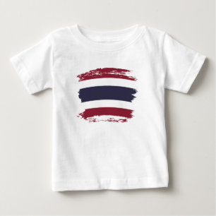 Camiseta Para Bebê Bandeira da Tailândia