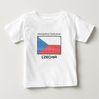 Camiseta Para Bebê Bandeira da Tchechia
