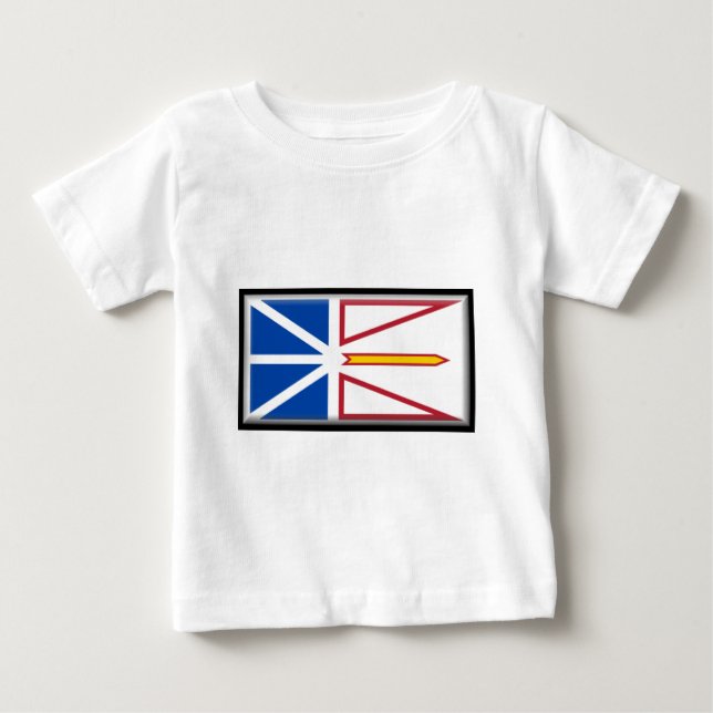 Camiseta Para Bebê Bandeira da Terra Nova (Canadá) (Frente)