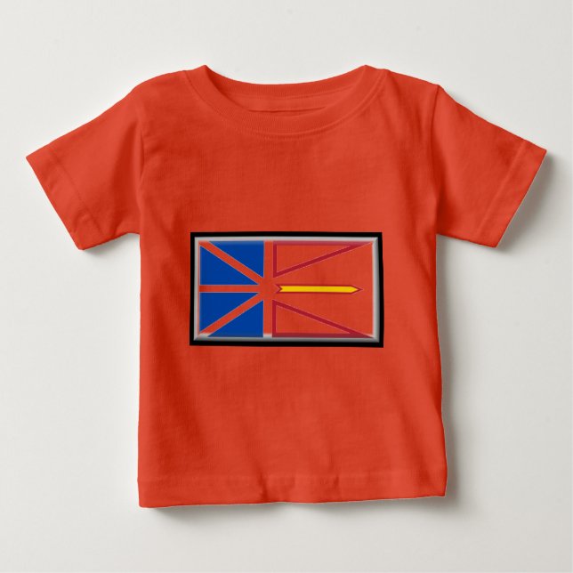 Camiseta Para Bebê Bandeira da Terra Nova (Canadá) (Frente)