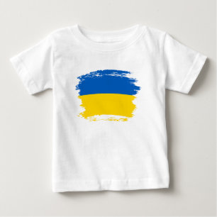 Camiseta Para Bebê bandeira da Ucrânia