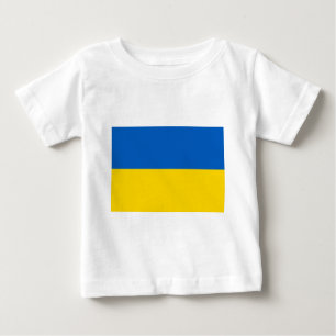Camiseta Para Bebê Bandeira da Ucrânia
