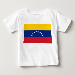 Camiseta Para Bebê Bandeira da Venezuela