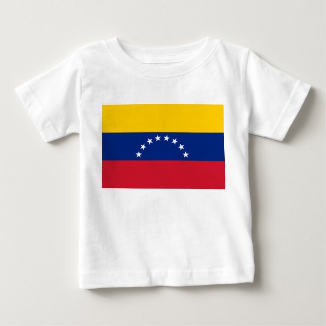 Camiseta Para Bebê Bandeira da Venezuela (Frente)