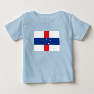 Camiseta Para Bebê Bandeira das Antilhas Neerlandesas
