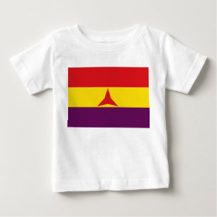 Camiseta Para Bebê Bandeira das Brigadas Internacionais (Guerra Civil