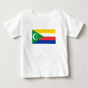 Camiseta Para Bebê Bandeira das Comores
