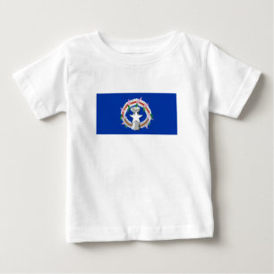 Camiseta Para Bebê Bandeira das Ilhas Marianas do Norte