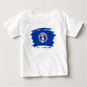 Camiseta Para Bebê bandeira das Ilhas Marianas do Norte
