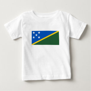Camiseta Para Bebê Bandeira das Ilhas Salomão