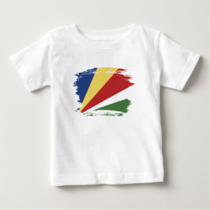 Camiseta Para Bebê bandeira das Seychelles