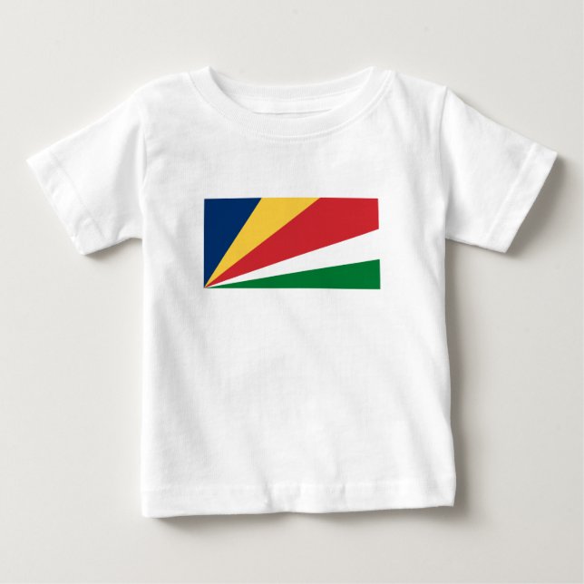 Camiseta Para Bebê Bandeira das Seychelles (Frente)