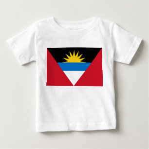 Camiseta Para Bebê Bandeira de Antígua e Barbuda