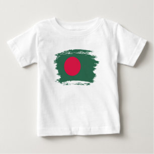 Camiseta Para Bebê bandeira de Bangladesh