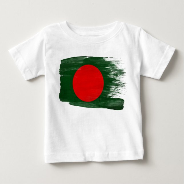 Camiseta Para Bebê Bandeira de Bangladesh (Frente)