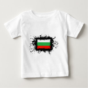 Camiseta Para Bebê Bandeira de Bulgária