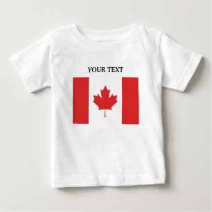 Camiseta Para Bebê Bandeira de Canadá
