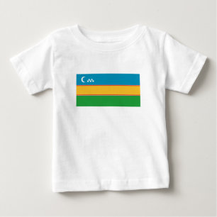 Camiseta Para Bebê Bandeira de Caracalpaquistão