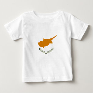 Camiseta Para Bebê Bandeira de Chipre (cipriota grego)