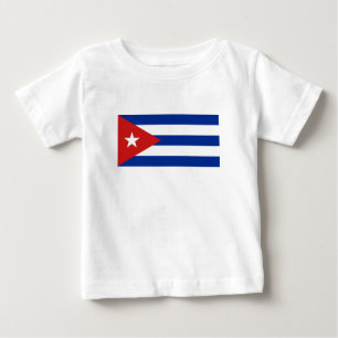 Camiseta Para Bebê Bandeira de Cuba