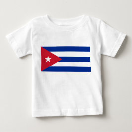 Camiseta Para Bebê Bandeira de Cuba