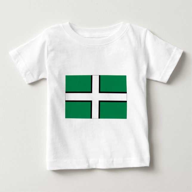 Camiseta Para Bebê Bandeira de Devon (Frente)