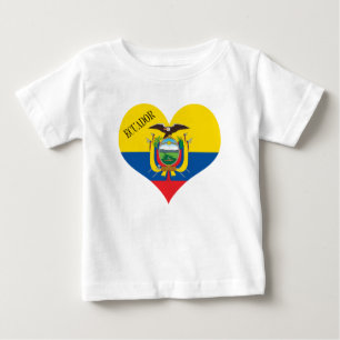 Camiseta Para Bebê Bandeira de Equador