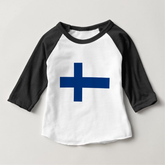 Camiseta Para Bebê Bandeira de Finlandia (lippu de Suomen, flagga de