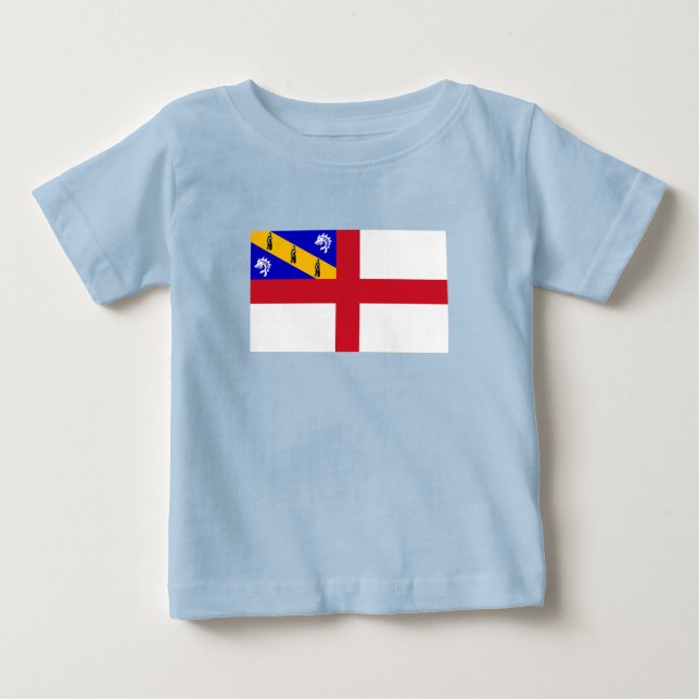 Camiseta Para Bebê Bandeira de Herm (Frente)