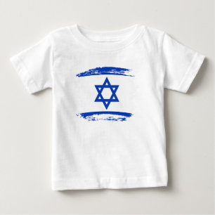 Camiseta Para Bebê bandeira de Israel