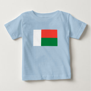 Camiseta Para Bebê Bandeira de Madagáscar