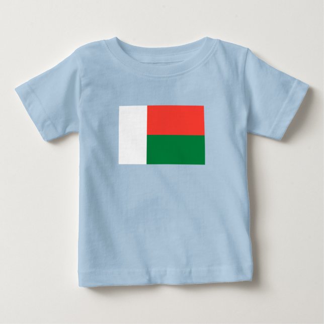Camiseta Para Bebê Bandeira de Madagascar (Frente)