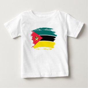 Camiseta Para Bebê Bandeira de Moçambique