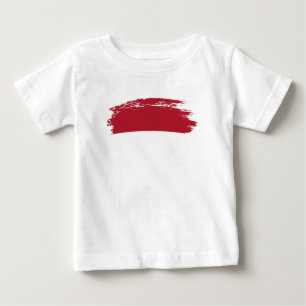 Camiseta Para Bebê bandeira de Mônaco