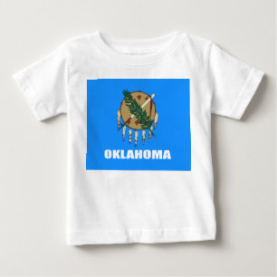 Camiseta Para Bebê Bandeira de Oklahoma