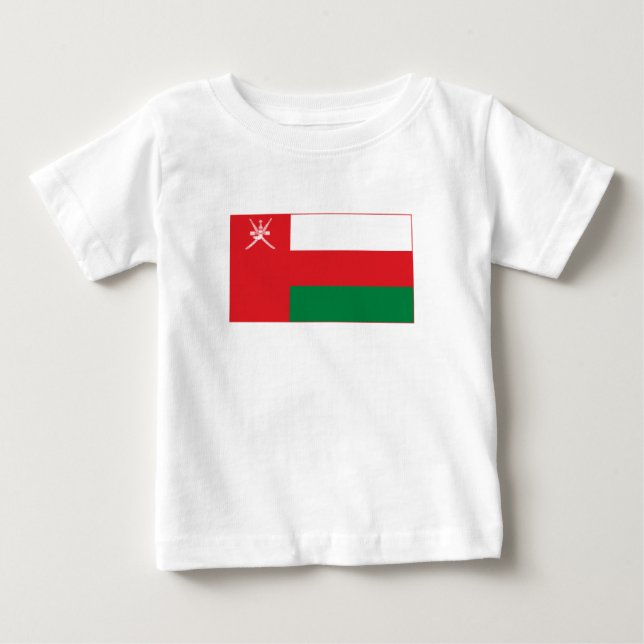 Camiseta Para Bebê Bandeira de Omã (Frente)